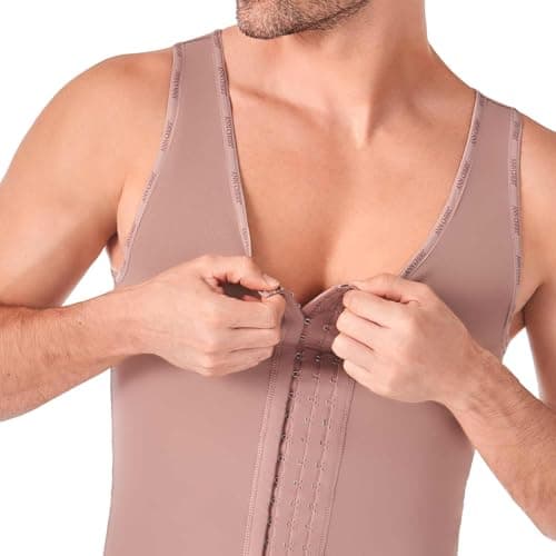 Ann Chery 5170 Girdle Vest Shaper and posture corrector 3 rows of clasps for Men (Cocoa, X-Large)