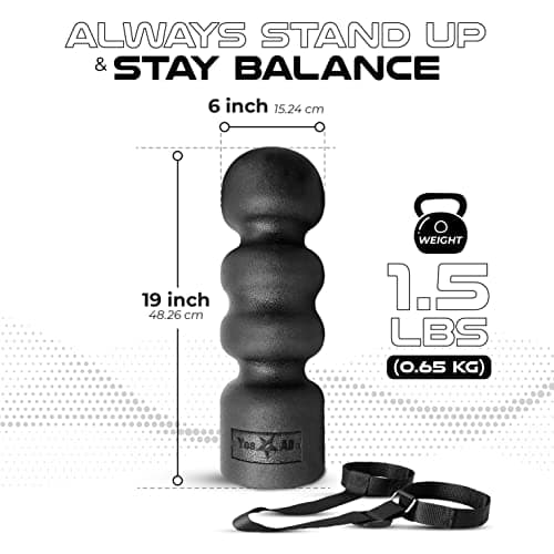 Yes4All EPP Wave Exercise Foam Roller, High Density Foam Roller for Mobilizing Back, Muscle, Ideal for Balance, Strengthening, Flexibility, Black 260g