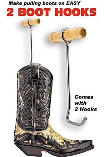 SOUTHWESTERN Boot Hooks Boot Pullers Wood Handles (14")