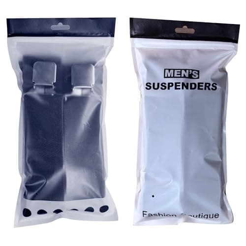 ZEAIFROOG Big And Tall Suspenders For Men Heavy Duty 2" Wide .X-Shaped Black Adjustable Men's Suspenders With Strong Clips