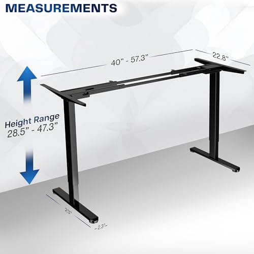 VIVO Heavy Duty Dual Motor Electric Sit Stand Desk Frame, 220 lbs Capacity up to 77" x 43" Tops, Memory Controller Height Adjustable Frame Only, Black, DESK-E-200B