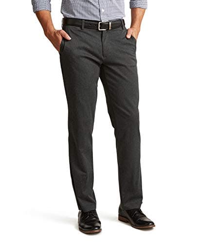 Dockers® Men's Straight Fit Signature Lux Cotton Stretch Khaki Pant, Charcoal Heather, 34W x 32L