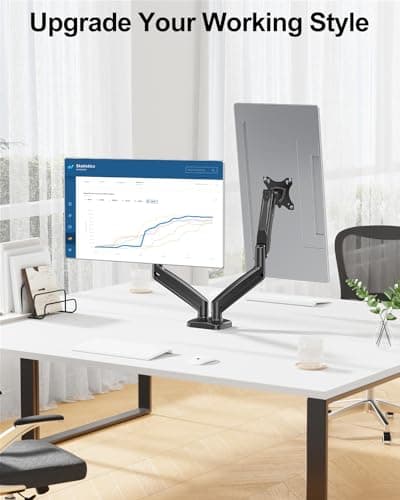 MOUNT PRO Dual Monitor Mount Fits 13 to 32 Inch Screen, Height Adjustable Monitor Stand for 2 Monitors, Full Motion Display Arm Holds up to 17. 6lbs Each, Computer Desk VESA Mount, Black