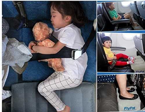 Flypal Inflatable Foot Rest Pillow, Kids Airplane Bed | Adjustable Height Leg Rest for Travel & Office | Improves Comfort & Circulation, Reduces Swelling & Fatigue | Lightweight & Portable