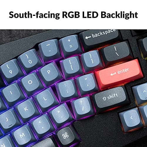 Keychron Q8 Wired Custom Mechanical Keyboard Knob Version, 65% Alice Layout QMK/VIA Programmable with Hot-swappable Gateron G Pro Blue Switch Double Gasket Compatible with Mac Windows Linux (Black)