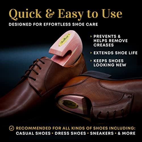 STRATTON MEN’S ADJUSTABLE SPLIT TOE CEDAR SHOE TREE - GROWN IN USA (Large / 10 - 11 US) 2 PACK